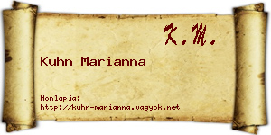Kuhn Marianna névjegykártya
